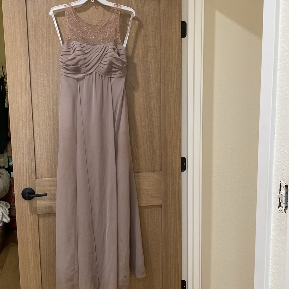Alfred Angelo Stone Women's Sequin Bridesmaid Dress